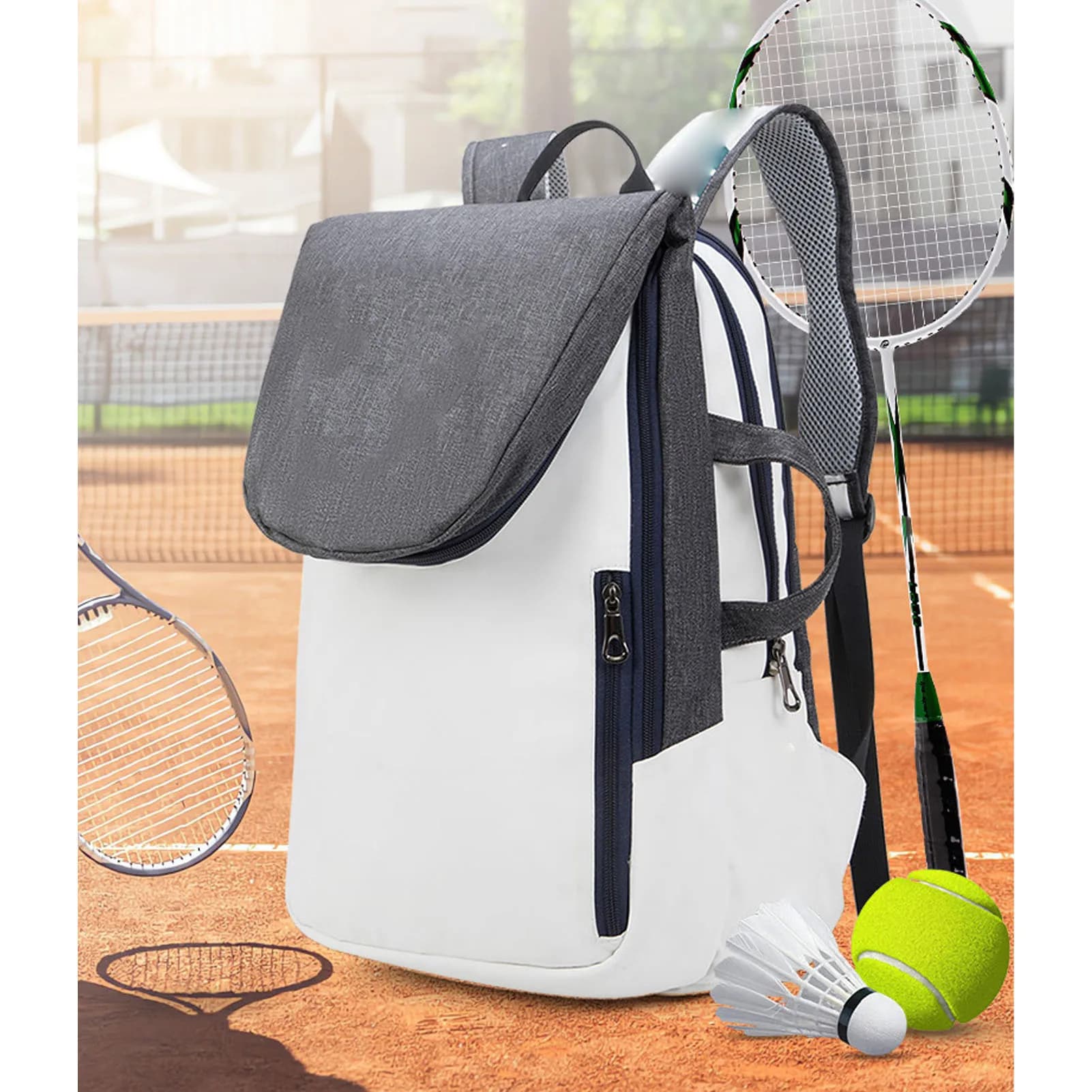 daNuovo da 50 litre tennis rack in Oxford fabric, folding bag for badminton racks for men and women, sports backpack for racks