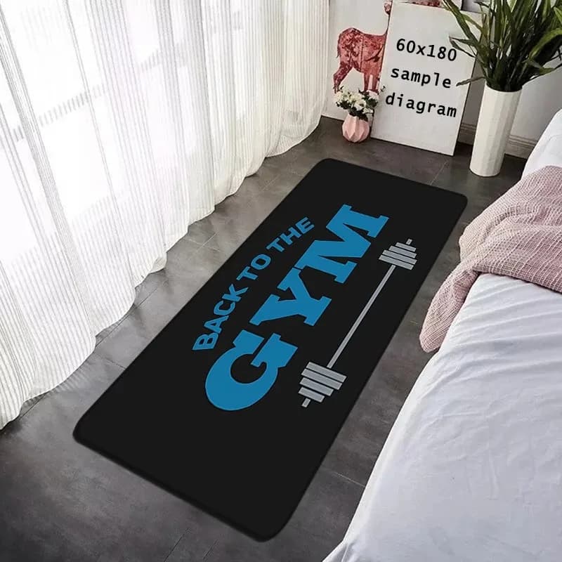 GYM Exercise Floor Mat Time Non-slip Foot Rug Kitchen Water Adsorbed Rugs for Entryway Hallway Carpet Bedside Mats Home Decor