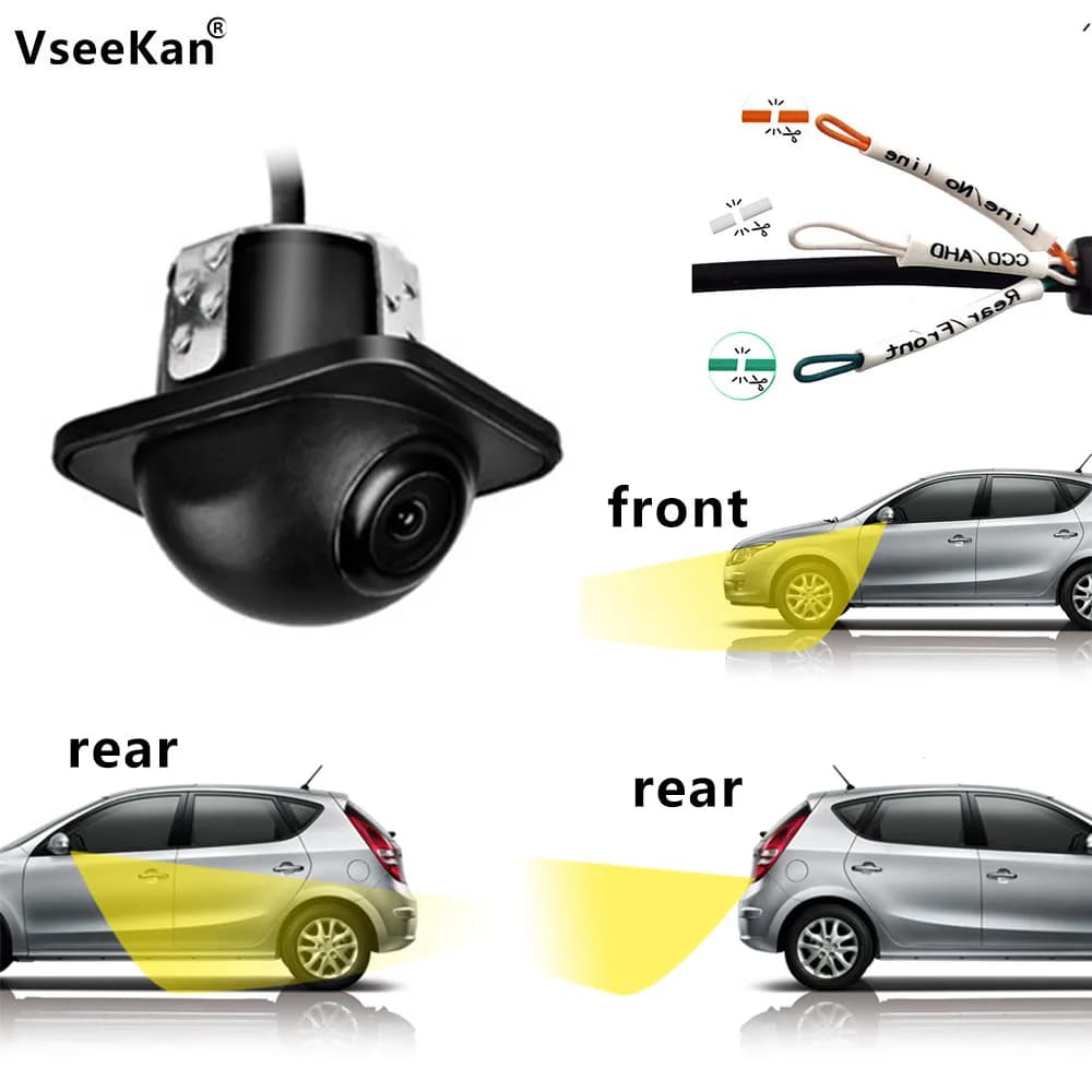 Rear View Camera AHD CCD Ultra-High-Definition Night Vision Car Camera Head Front and Rear Side Left and Right View Placement IM
