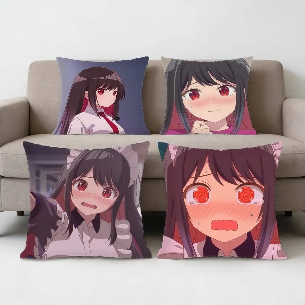 Tune in to The Midnight Heart Uzuki Shinobu Pillow Case Sofa Living Room for Bedroom Cushion Square Cushion Nap Time