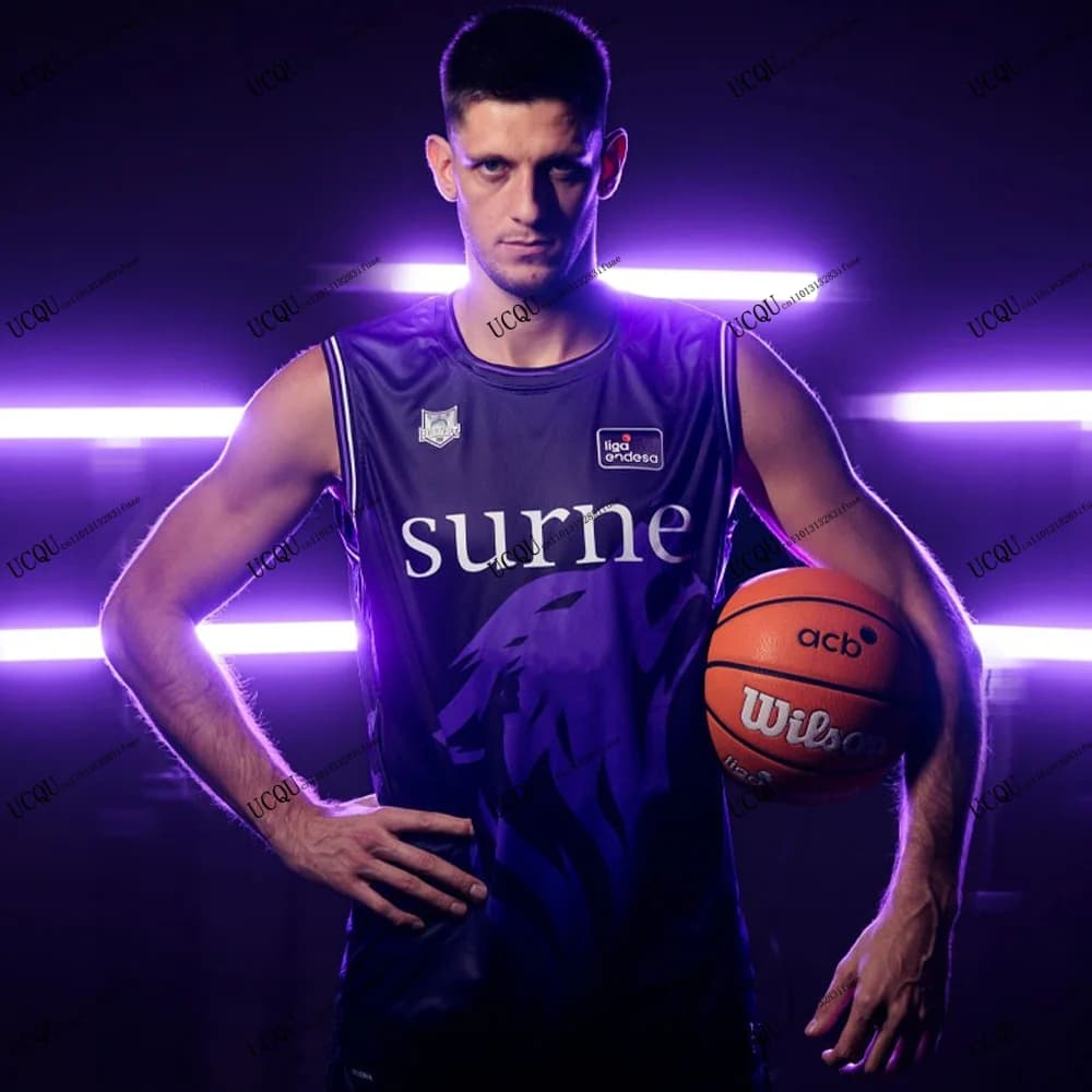 Spagna ACB 2025-26 Nuovo arrivo Bilbao Basket Maglie da basket T-shirt stampate in 3D Casual Home Away Per adulti BAMBINI Gilet VENDITA calda