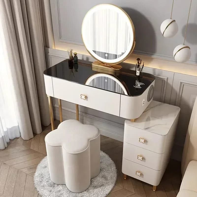 Organizzatore bianco Cassettiere Armadietto Scrivania Tavolo Armadietto Camera da letto mobile Trucco Vanity Comoda Pra Quarto Mobili da salone