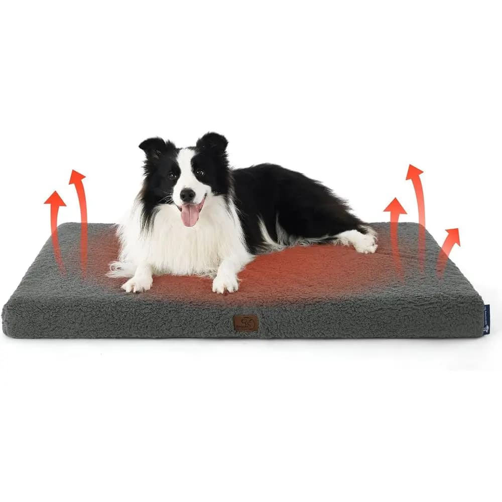 Letti per cani riscaldanti per cani di grandi dimensioni - Letti per cuccioli comodi con rivestimento lavabile rimovibile, tappetino per animali domestici con cassa per uova ortopedica, adatto