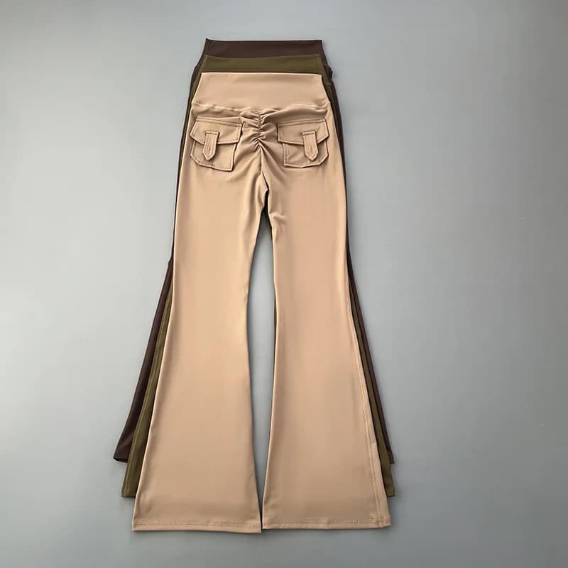 Nuovi pantaloni da yoga micro corno tascabili per il sollevamento dell'anca pantaloni da ballo fitness pantaloni da yoga per allenamento ad asciugatura rapida