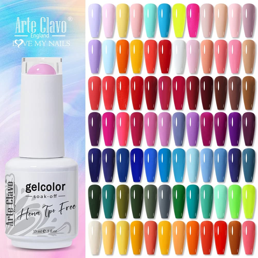 Arte Clavo Gel Smalto per unghie Colore splendido 15ml Glitter Unghie Gel Soak Off UV Unghie semipermanenti Art Per manicure Smalto per unghie