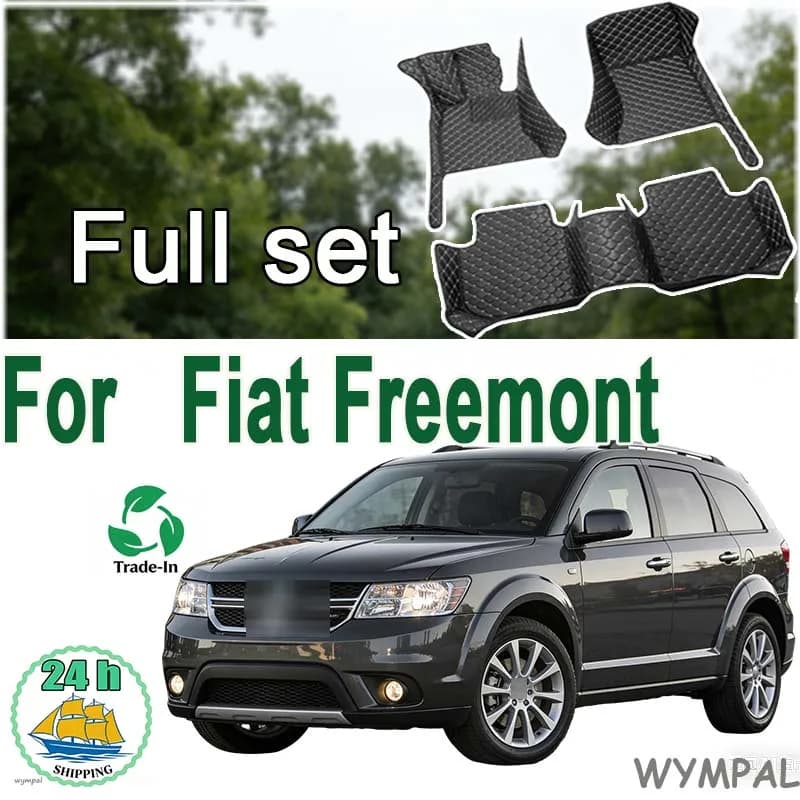 Tappetini per auto automobilistici personalizzati di LUSSO per Fiat Freemont 2012 2013 2014 2015 2016 Auto in pelle di lusso