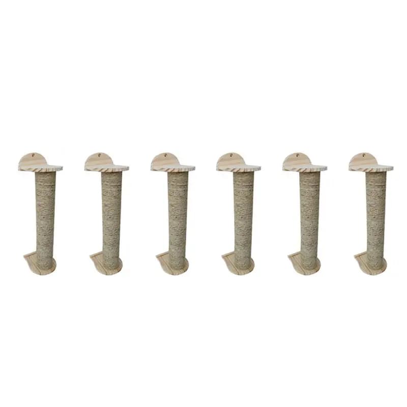 BMBY-6X Wall-Mounted Cat Scratch Board Sisal Climbing Frames Scratching Tree Cats Protecting Furniture Grind Claws