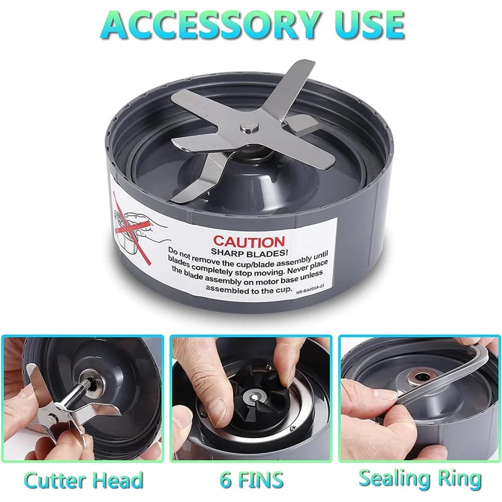[B25B!】 Blender 24OZ Cup And Extractor Blade Blender Accessories Spare Parts Kit Compatible For Nutribullet Pro 600W/900W Series