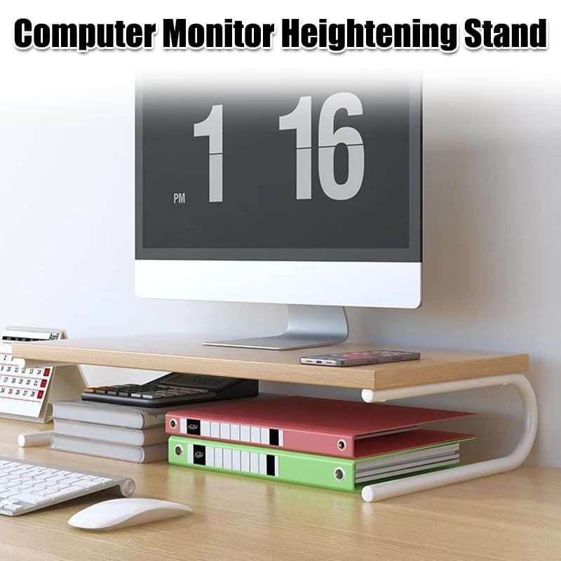 Supporto per computer portatile Supporto per monitor per computer desktop Riser Supporto da tavolo per laptop con archiviazione elevata per ridurre la tensione del collo