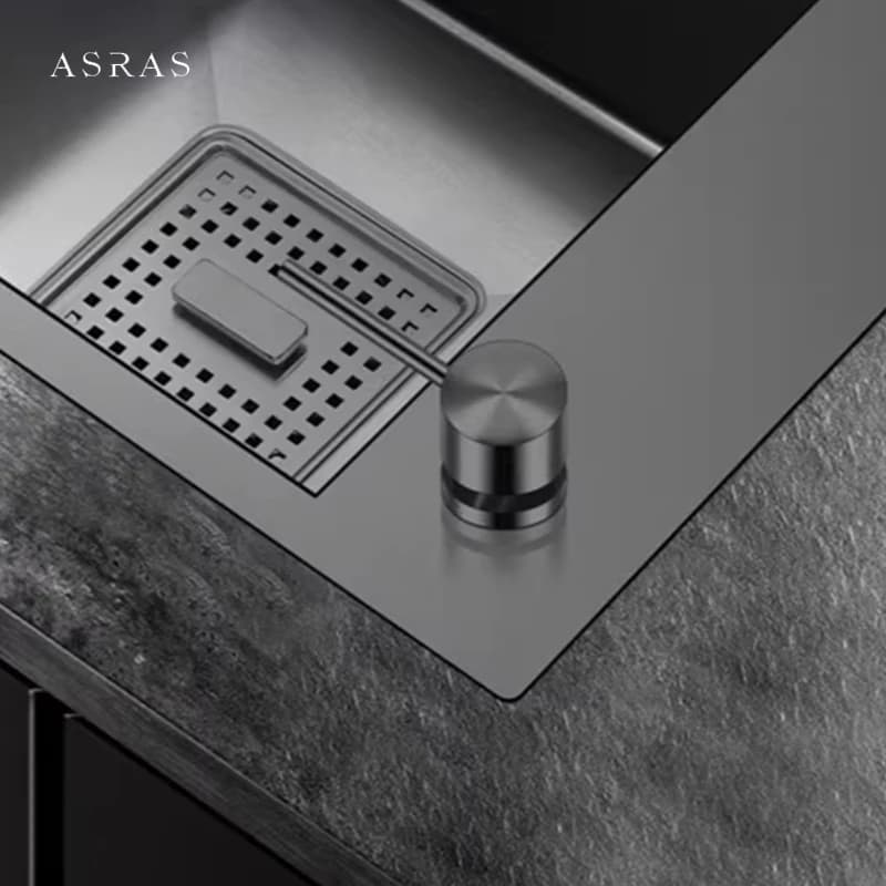 ASRAS High Quality Kitchen Sink Soap Dispenser Brushed And Gun Gray