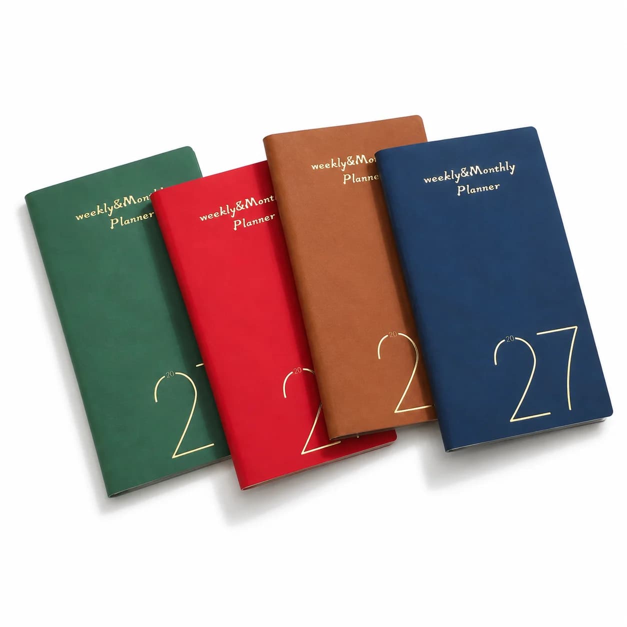 2027 Weekly & Monthly Planner, 4-Color Notebook Set, A5 Lined Journal for Office, School & Home Organization