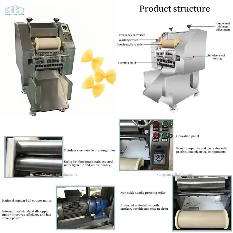 Lasagna Making Machine Butterfly Noodles Making Machine Multi-function Italian Pasta Making Machine