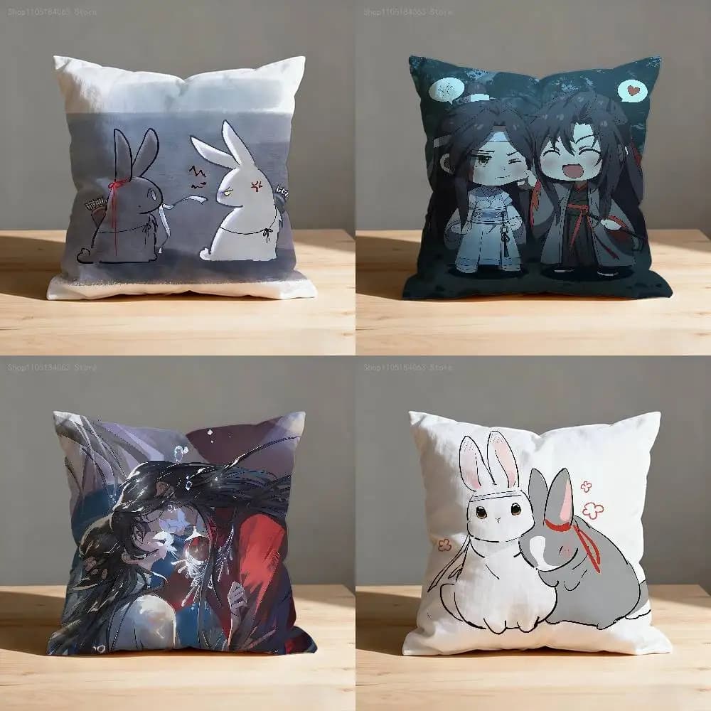 Mo Dao Zu Shi Pillow Federation Print Polyester Fiber 40X40 cm Decoration for home sofa cushion lining