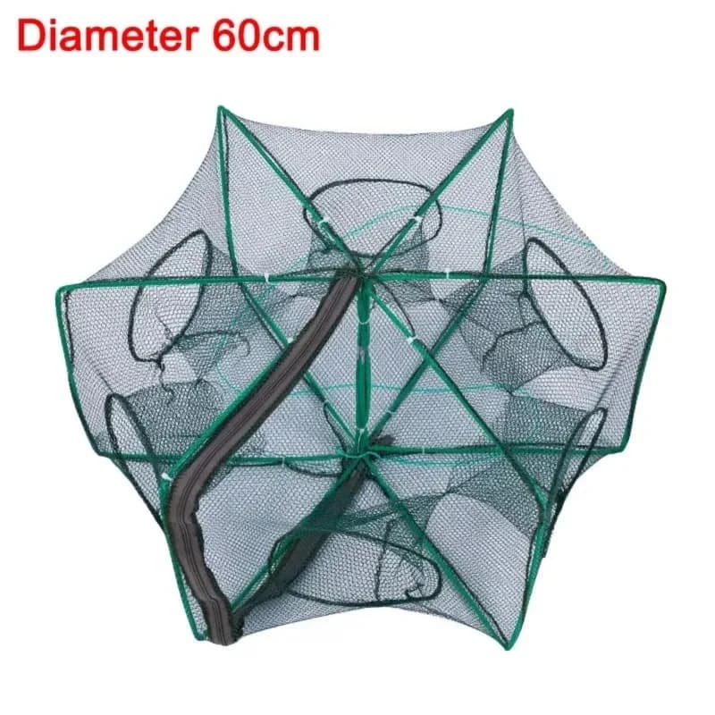 Fishing Folding Fan-Shaped Cage Set - Shrimp Cage, Fishing Net, Ground Net, Fish Trap, Eel & Crayfish Trap One-Way Entry Design