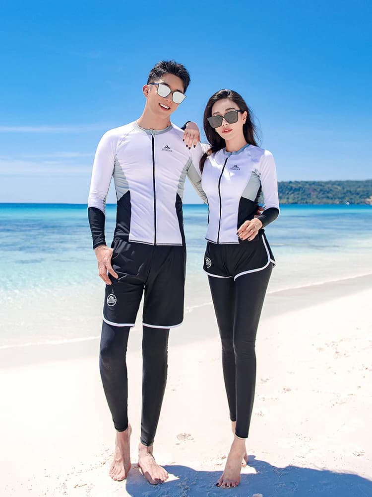 Long-sleeved couple dive and long trousers, for surfing, man, anti-medusa, for snorkeling and swimming