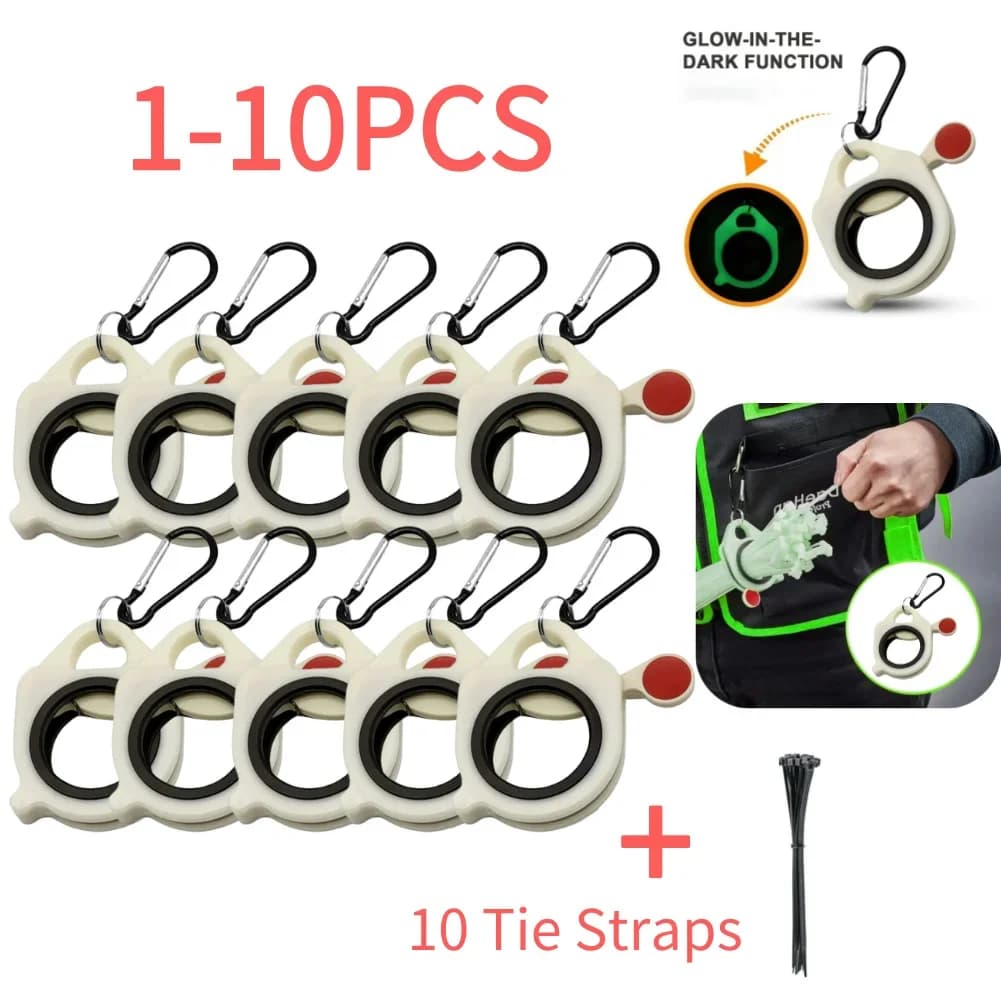 Organizzatore per fascette fluorescenti da 1-10 pezzi, porta fascette portatile, strumento per la conservazione delle fascette, organizer per cavi elettrici