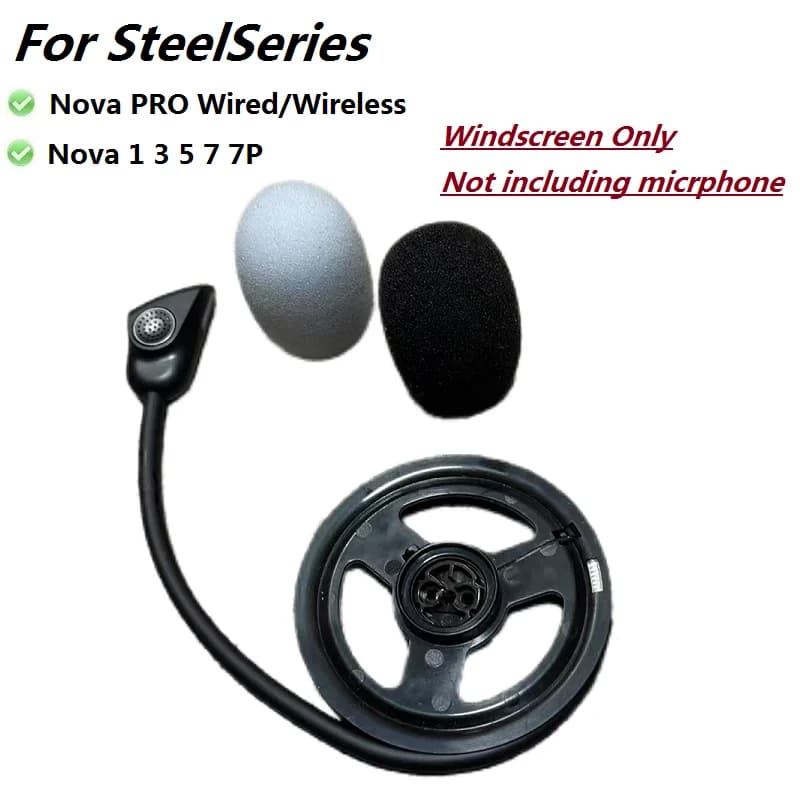 Parabrezza di ricambio per SteelSeries Arctis Nova Pro/Nova 7 Nova 1 3 5 Cuffie cablate e wireless con microfono memory foam