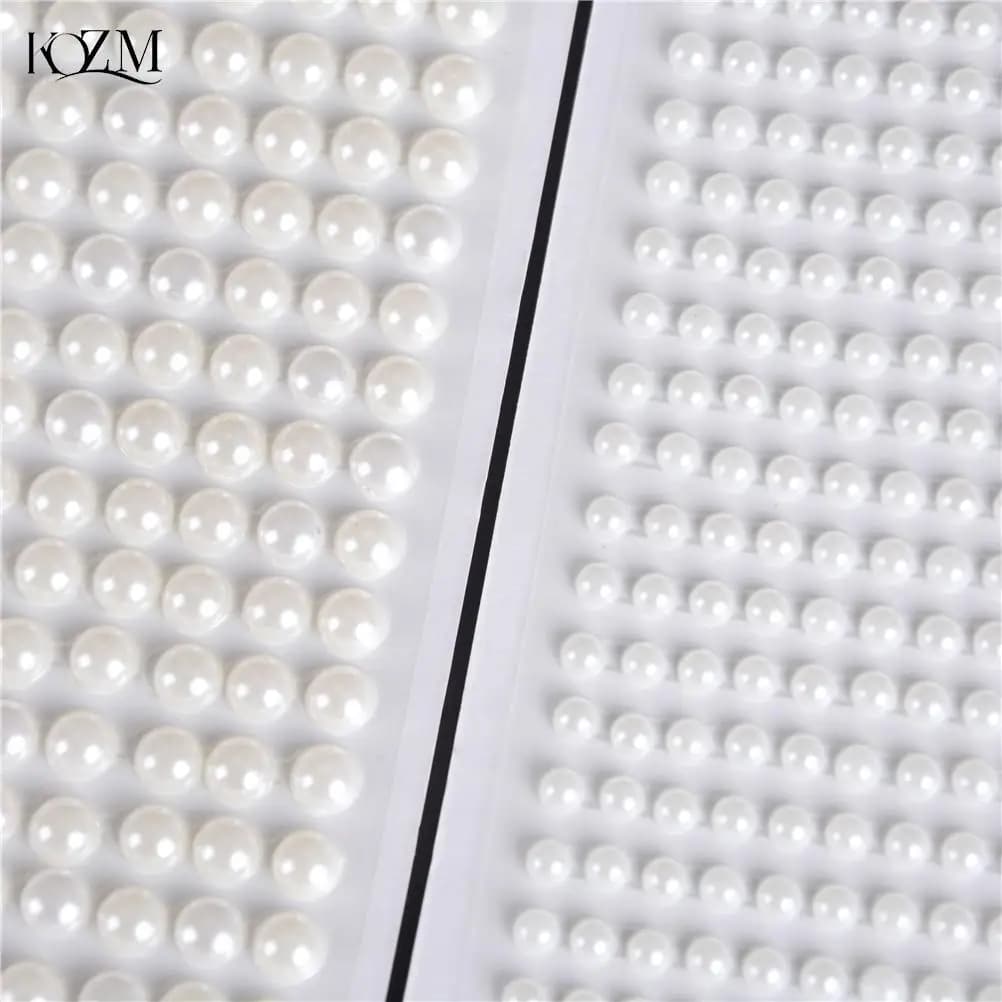 4/6/8mm adesivi per perle di cancelleria mobili diamante personalizzato pelli per Laptop perle d'imitazione accessori autoadesivi acrilici