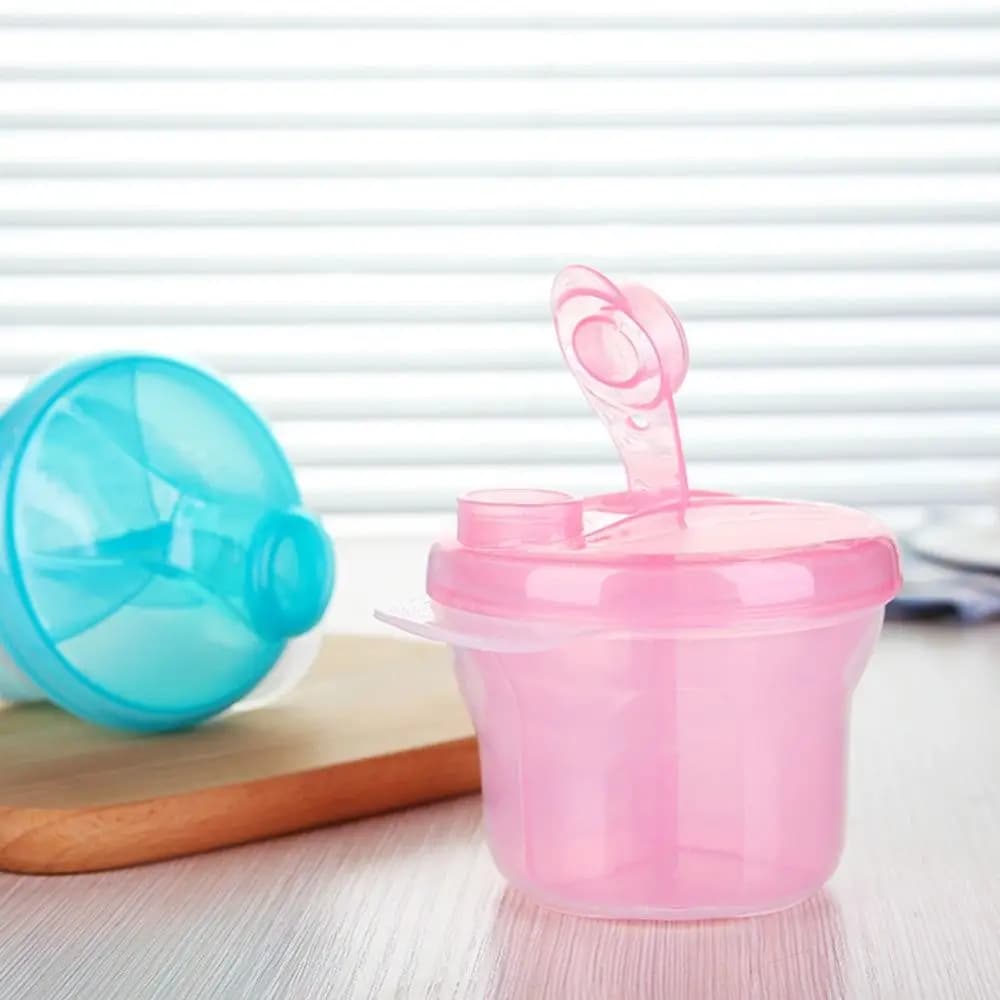 Dispenser per alimenti a 3 scomparti, contenitore da viaggio per latte in polvere, scatola per la conservazione di alimenti per bambini, contenitore per alimenti.
