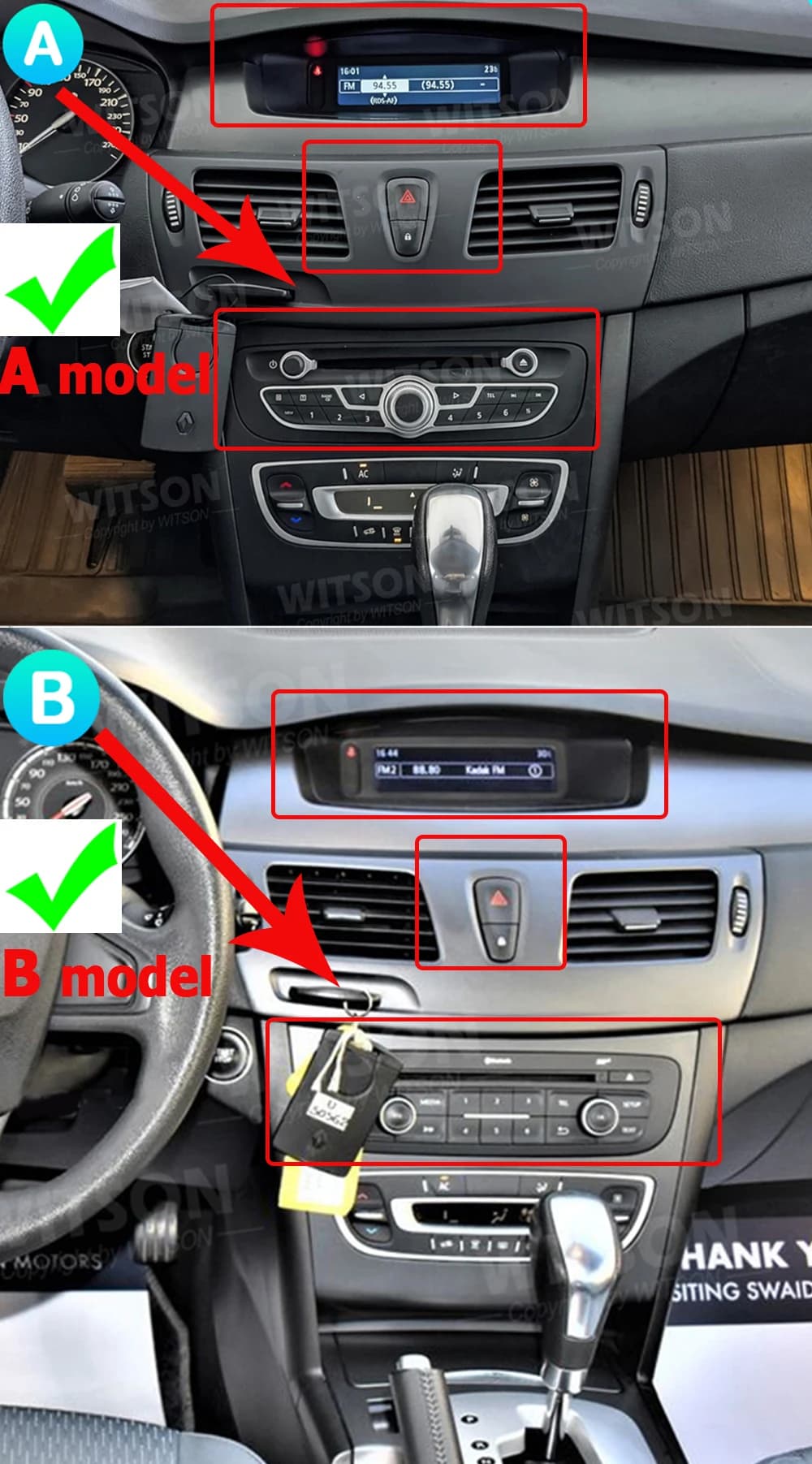 Car Radio CarPlay For Renault laguna 3 Latitude 2011-2015 9 inch HD QLED Touch Screen Multimedia Stereo GPS FM MP3