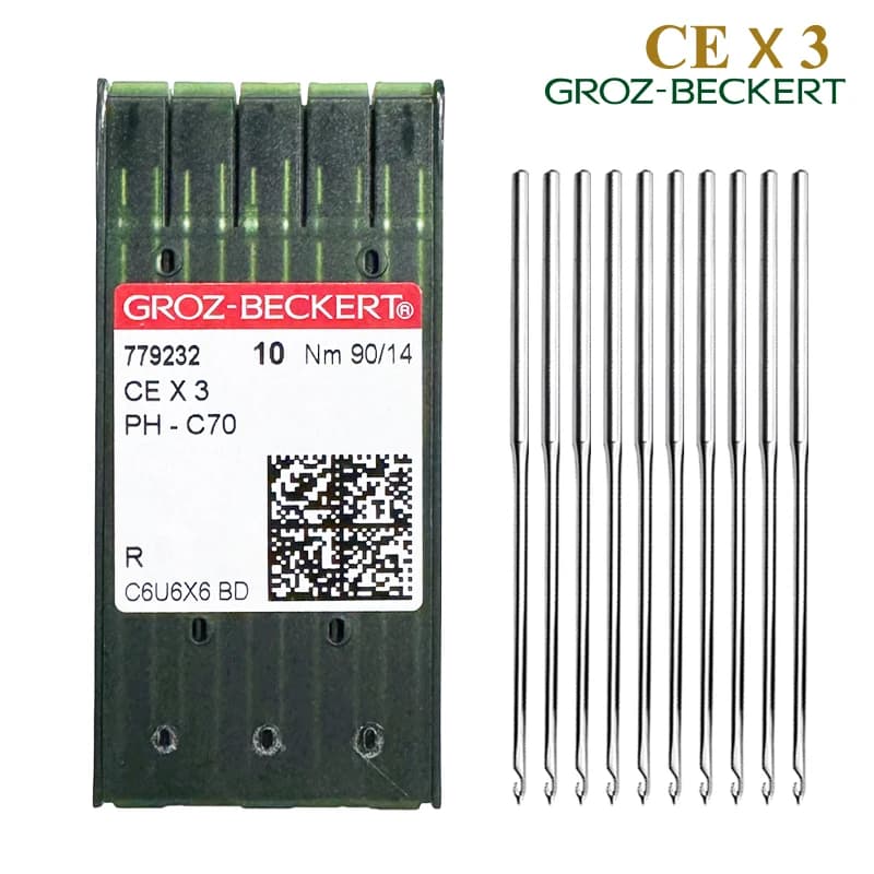 10 aghi Groz-Beckert CEx3 PH-C70 per macchina da ricamo computerizzata speciale gancio in spugna