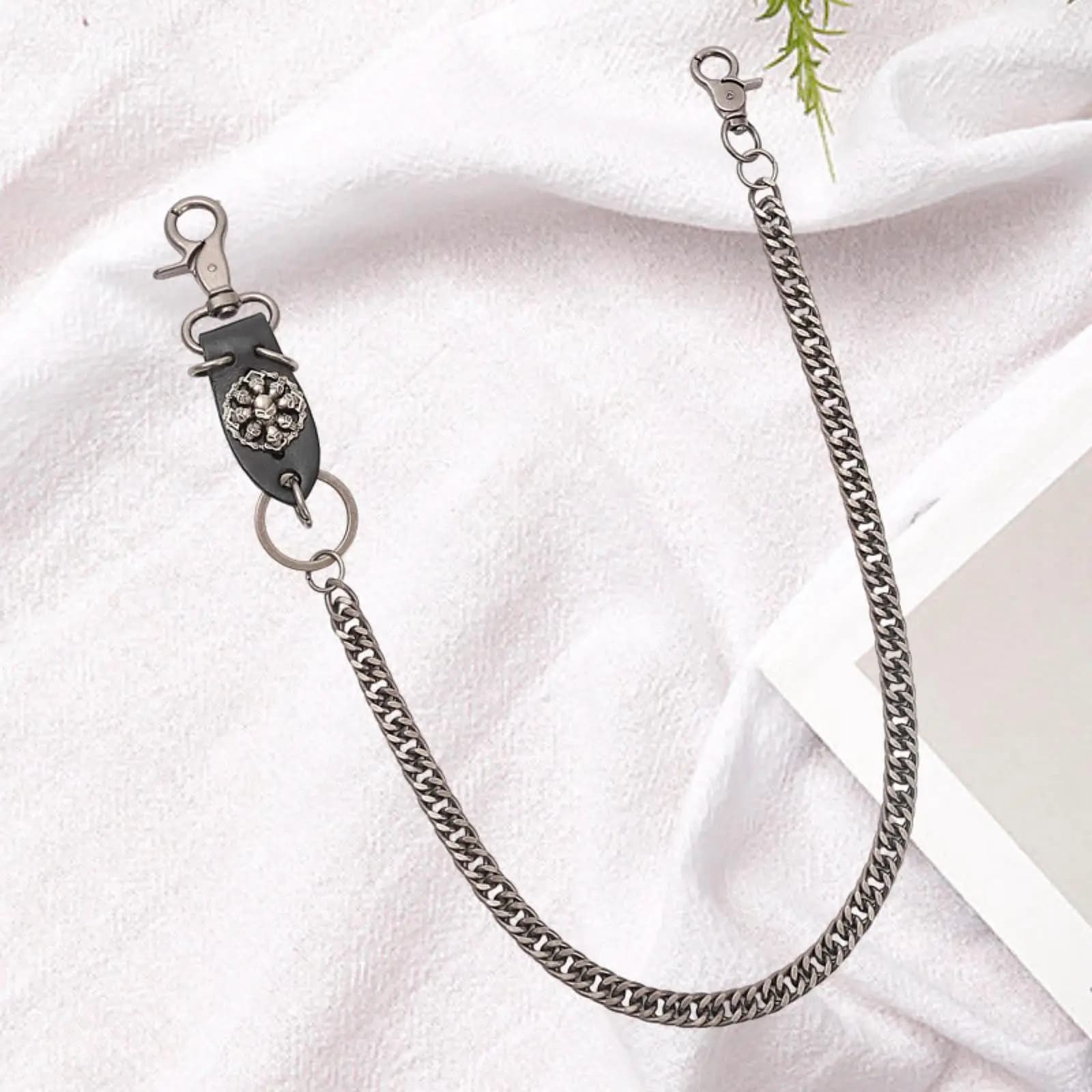 Pants chain Punk chain Belt accessory with skull chain wallet with fashionable skull head for birthday