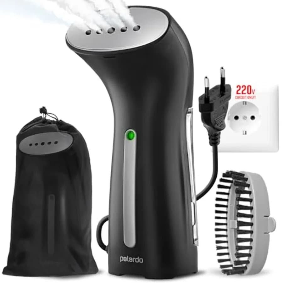 Stiratore a Vapore Portatile per Vestiti 220V per Europa, con Testa in Metallo, Riscaldamento in 25s, Sistema a Pompa, Dimensioni Mini