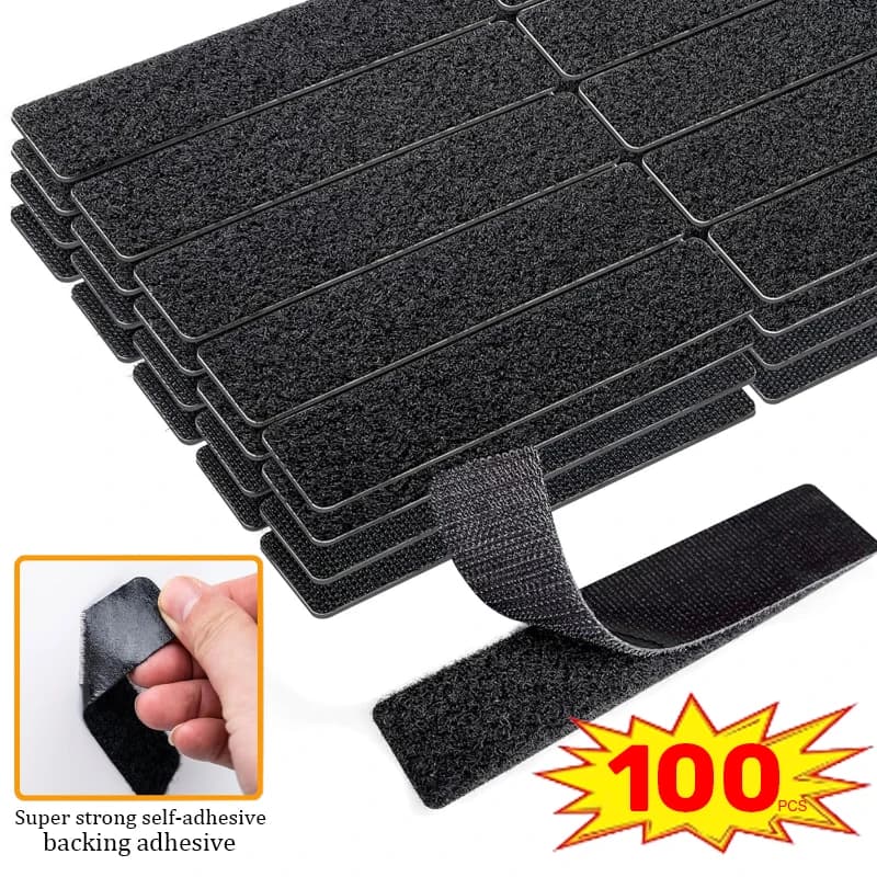 Carpet Fixing Stickers Double Sided High Adhesive Tape Car Carpet Self-adhesive Hook-and-loop Fastener Auto Mats Anti Skid Tape