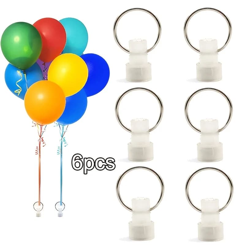 Set of 6 Weights for Balloons | Balloon Beads, Magnetic Hooks for Balloons and Supports for Wedding Balloons, Birthday Partys and Festivals; Reusable weights in Plastic for Helium Balloons.