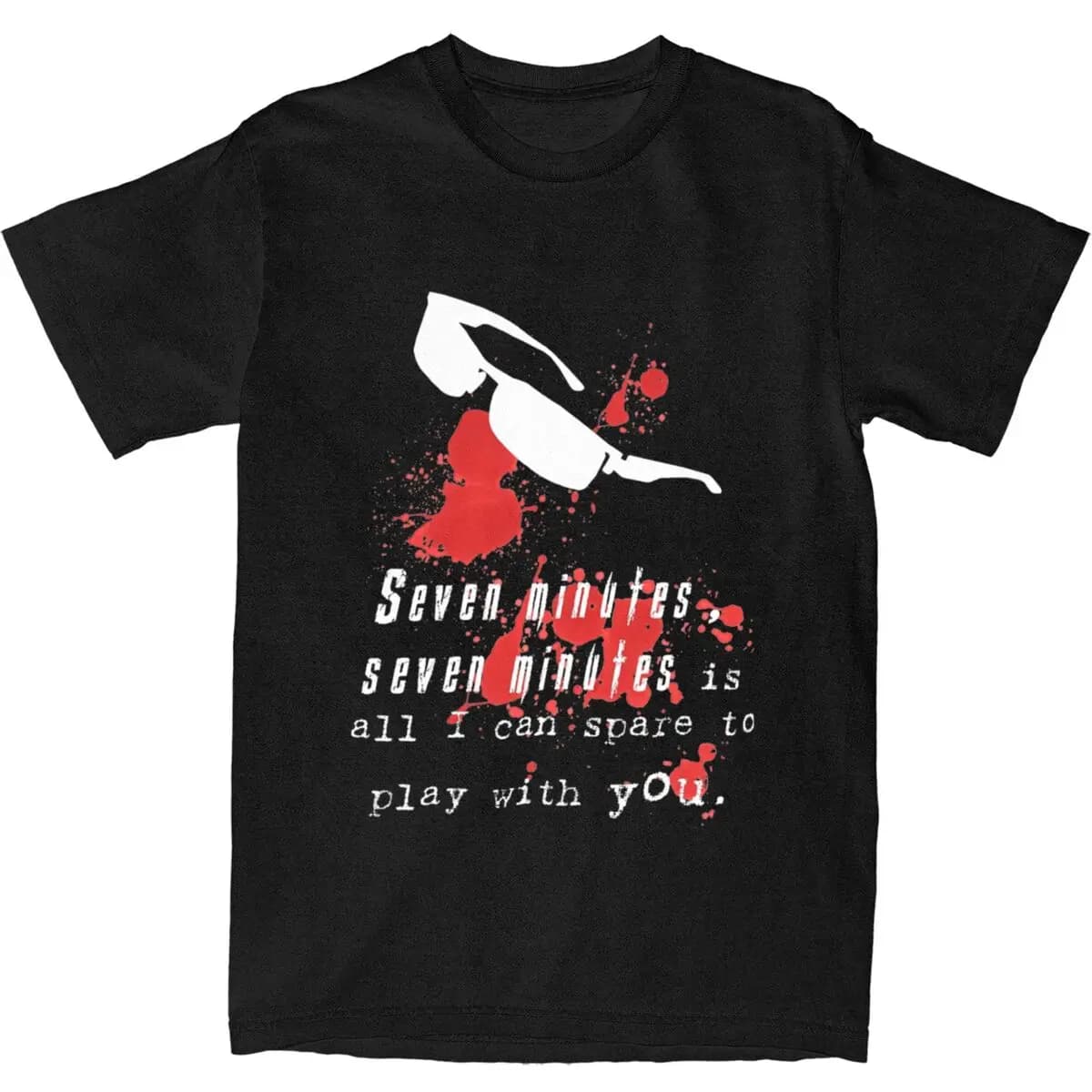 T-Shirt da uomo con citazione Wesker Seven Minutes Eviled ridimensionate T-Shirt a maniche corte in cotone O collo T-Shirt Plus Size