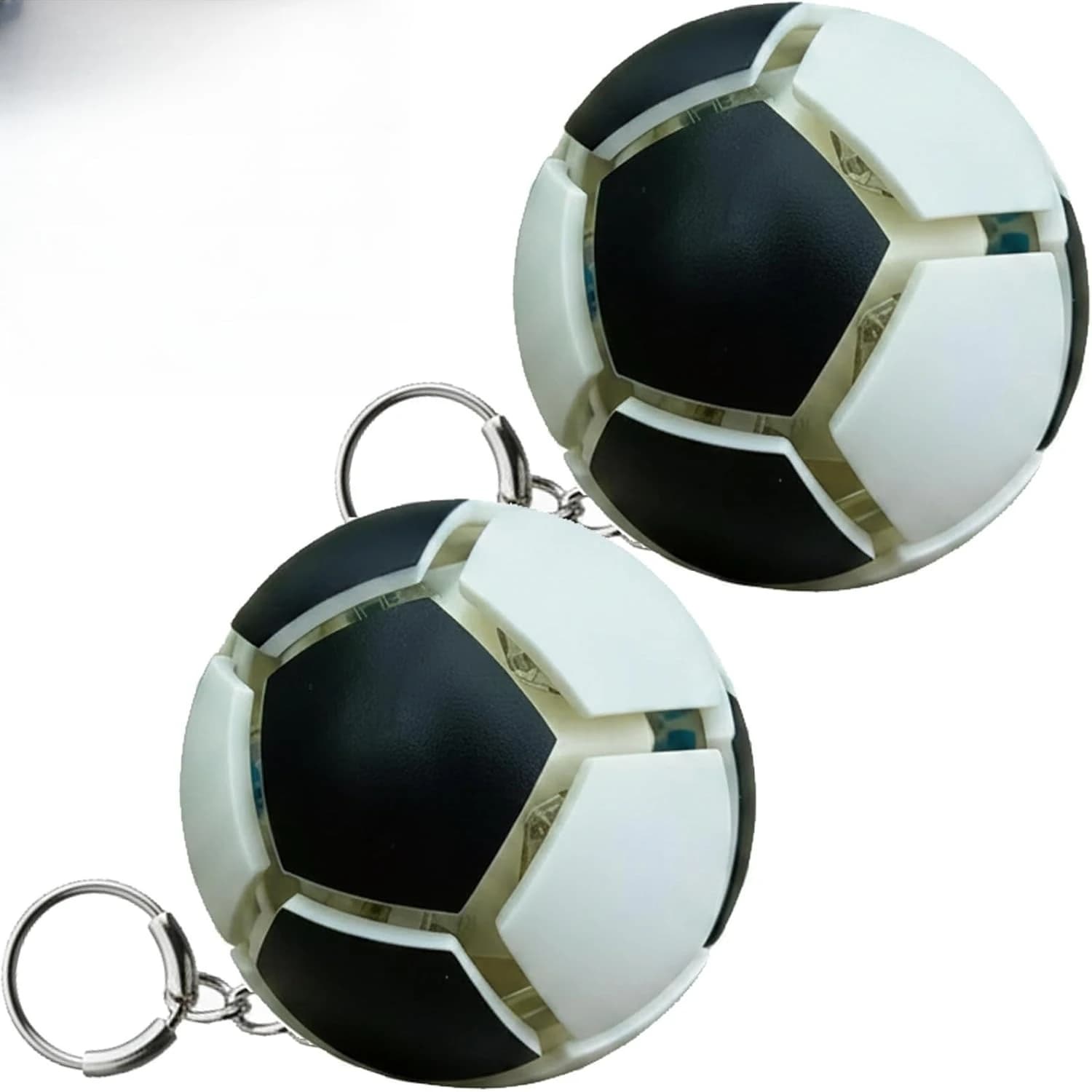 2026 Soccer Ball Fidget Keychain, Mechanical Clicker Keyboard Gadget, Portable Stress Relief Sensory Button（2PCS）