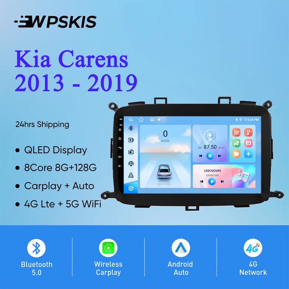 Android 14 8G + 128G Auto Autoradio Stereo Video Lettore DVD GPS Navi HU Tablet PC Per Kia Carens 2013 - 2019 Carplay 4G Lte WiFi BT