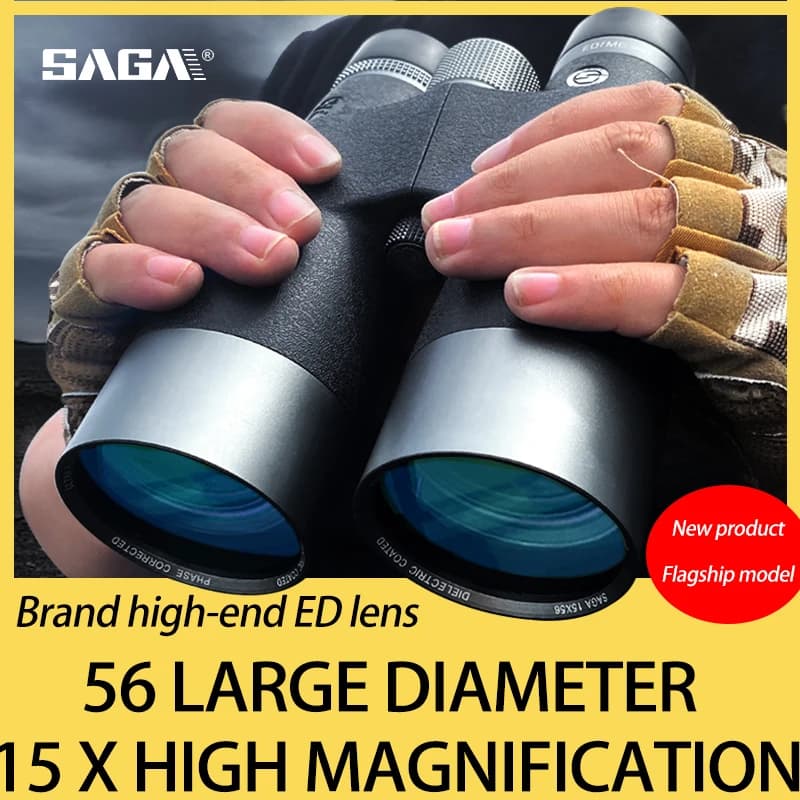 Binocolo professionale SAGA ED Lens 15x56 adatto per viaggi, campeggio, caccia, osservazione degli uccelli all'aperto Oculares Telescopio