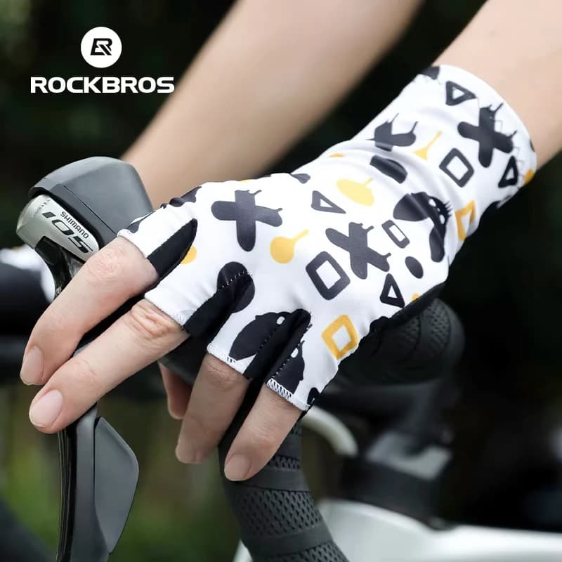 Guanti da Ciclismo Mezze Dita OCKBROS Estivi Traspiranti Sportivi MTB Bici da Strada Uomo Donna Antiurto