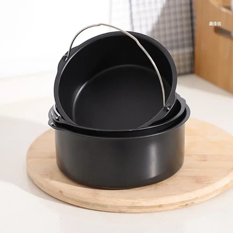 6/7/8inchAir fryer Baking Mould Non-Stick baking Basket Round for Oven AirFryer Baking Roasting Kitchen Accessories Dropshipping