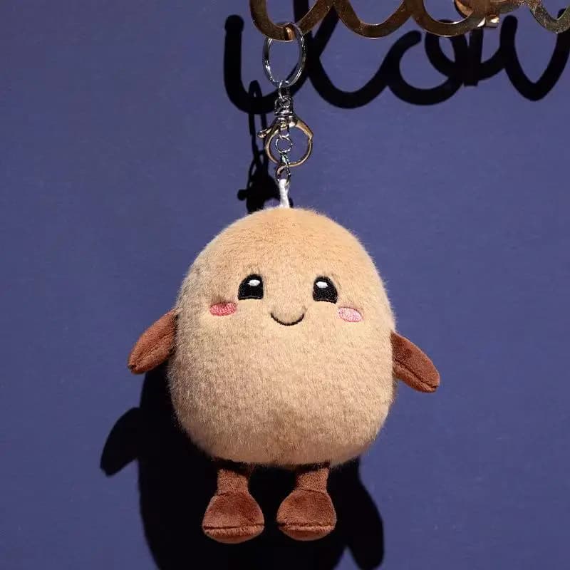 Commercio all'ingrosso vacanza adorabile patata peluche giocattolo verdura portachiavi borsa ciondolo morbido cuscino lenitivo bambola fattoria giocattoli regalo di compleanno per bambini