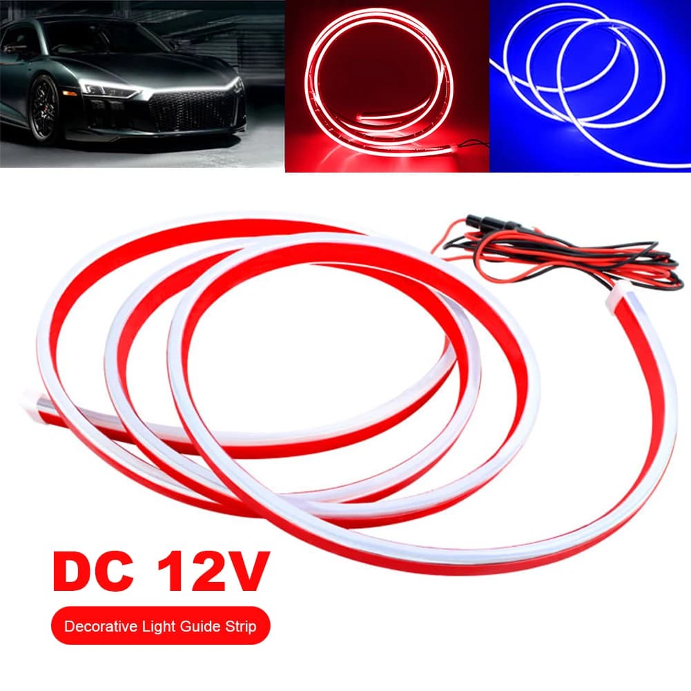 Striscia LED 12V per Cofano Auto, Luce Diurna Super Luminosa, Lampada Neon Ambientale 3000LM, Illuminazione Decorativa per Cofano Motore