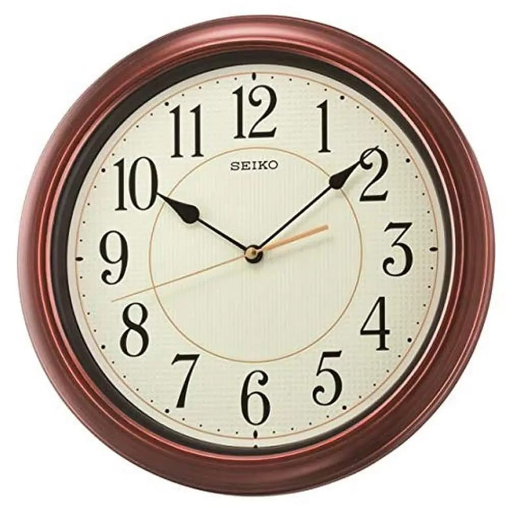 Orologio da parete numerato da 13 pollici con finitura in legno, marrone