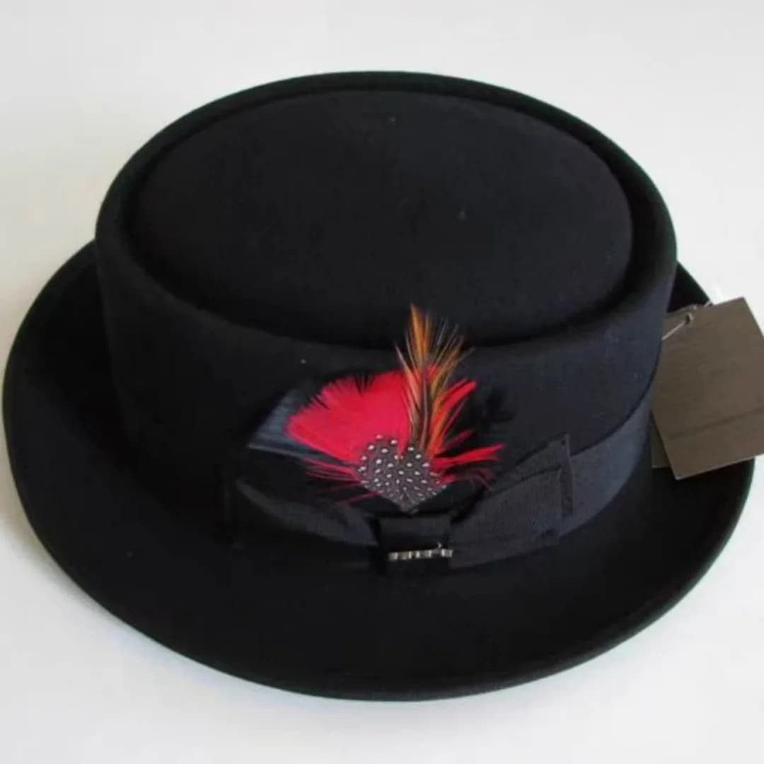 Hip Hop Caps Wool Retro Street Dance Hat British Jazz Groove Flat Top Hat