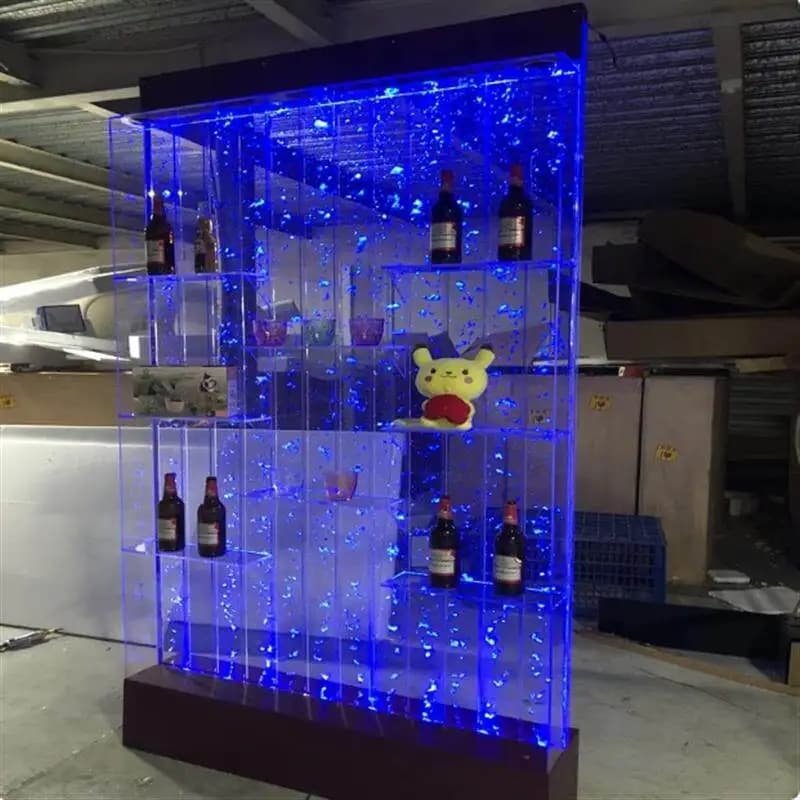 Water Curtain Wall Screen, Large Acrylic Bubble Wall, Flowing Water Landscaping, Fish Tank, Living Room