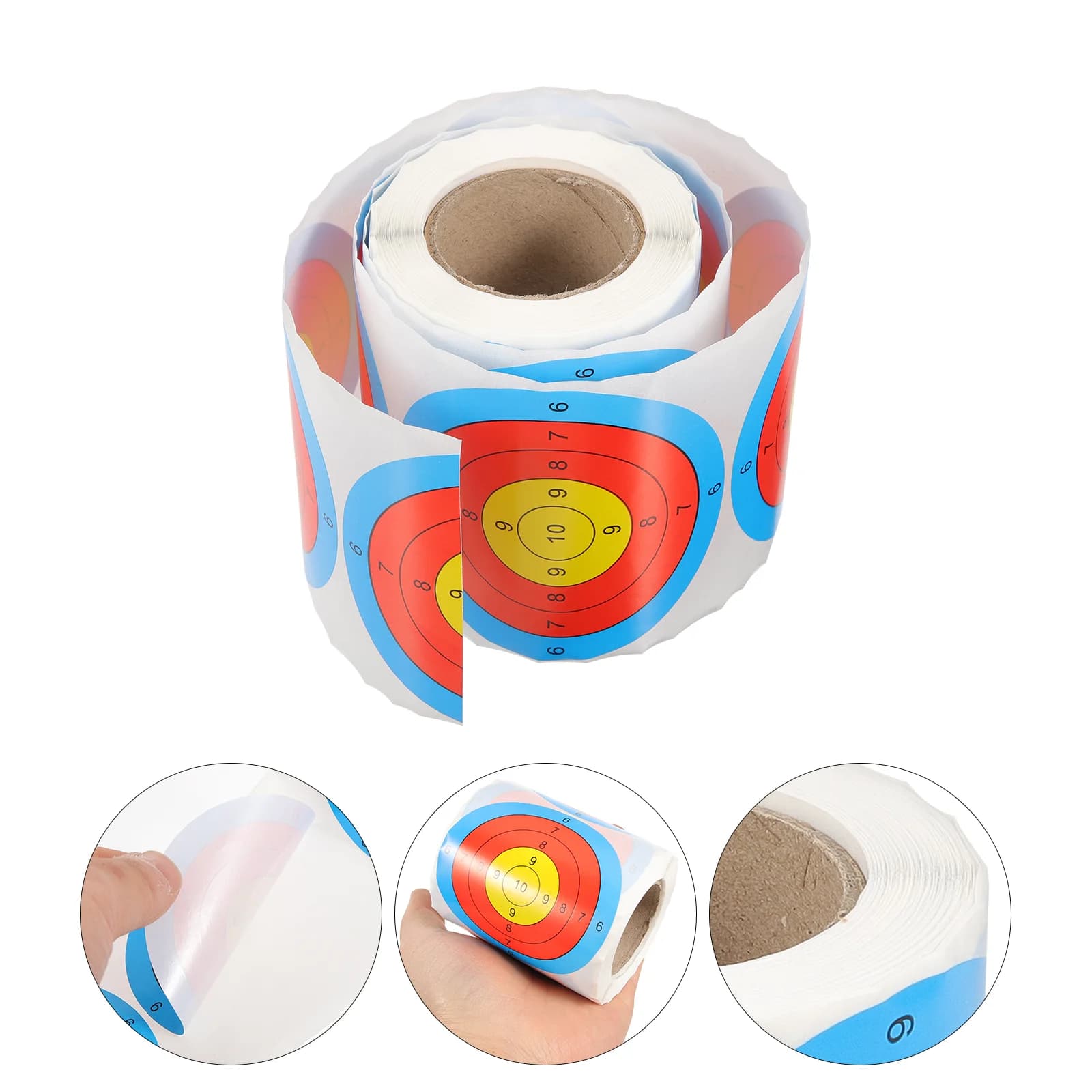 198 pezzi bersagli da tiro fluorescenti arco freccia bersaglio pratica splatter gamma etichette sportive carta bersaglio circolare autoadesiva
