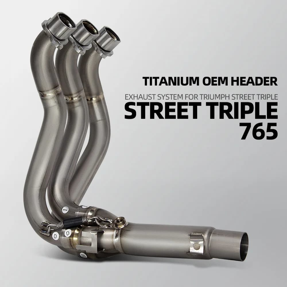 Moto Collettore di Scarico Compatibile OE Silenziatore Titanio Tubo di Fuga Per Triumph Street Triple 765 765R 765S 765RS 2017-2024