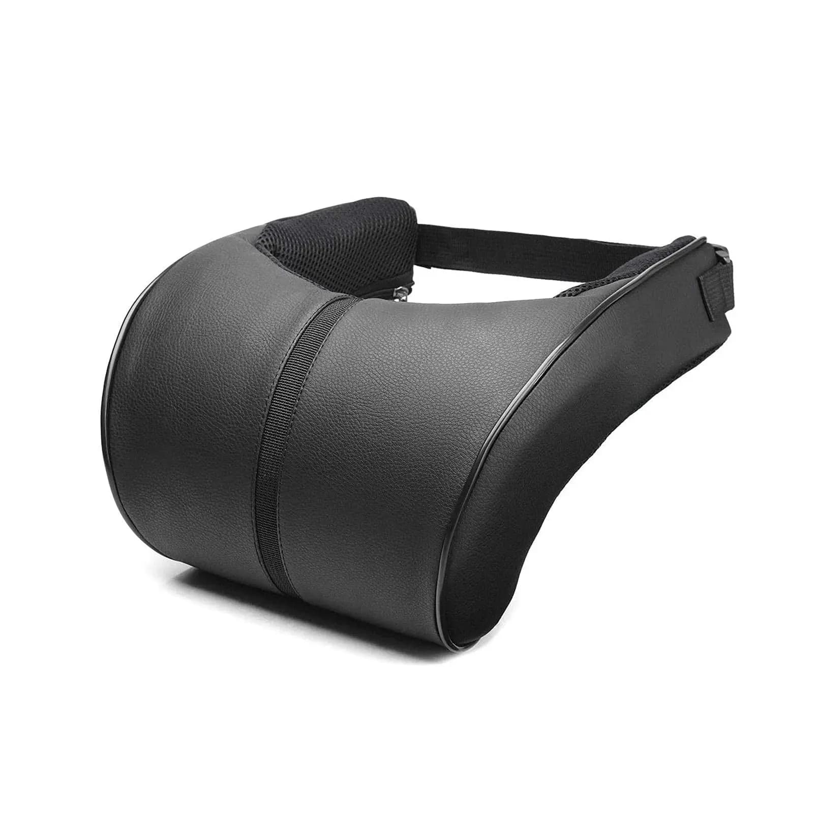 Car Neck Pillow Travel PU Leather Memory Foam Headrest Cushion Ergonomic Support For Adults