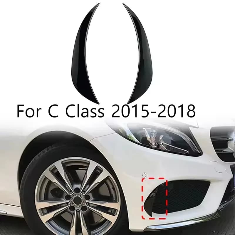 Carrozzeria Paraurti Anteriore con Presa d'Aria e Fendinebbia per Mercedes Benz Classe C W205 C205 S205 Pre-Facelift AMG-Line 2015-2018