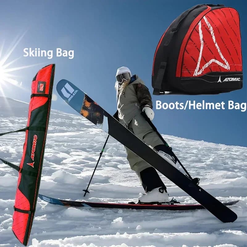 Borsa da sci di grande capacità Skate Board Sci sul ghiaccio Stivali da neve Borsa Scarpe da skate sul ghiaccio Borse a tracolla per casco per accessori da snowboard