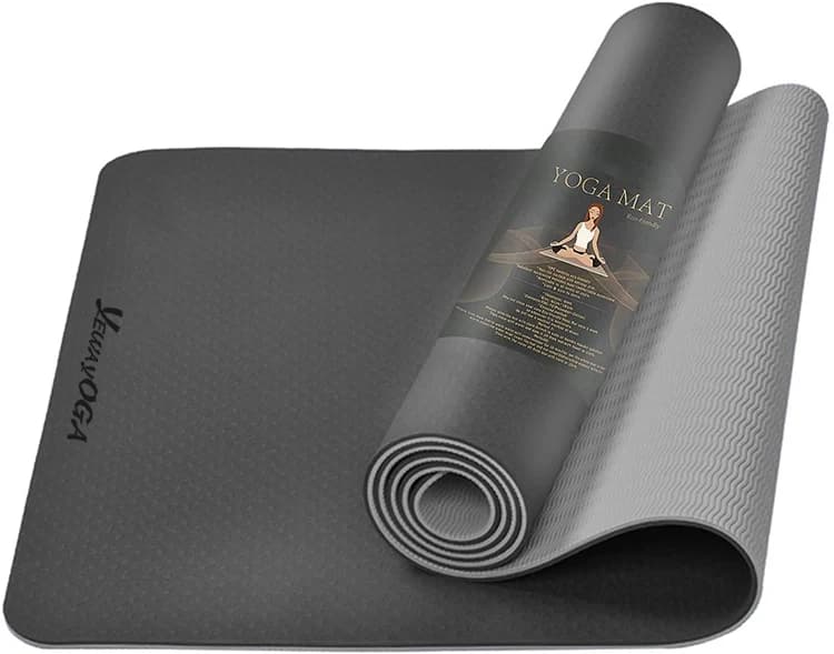 New Arrival 6mm Eco Friendly Non slip Black Tpe Yoga Mat High Quality