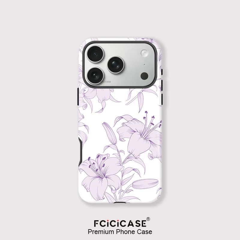 Custodia Magnetica Fcicicase per iPhone 17 Pro Max 16 15 14 13 12 Pro Max 17Air con Dipinto Floreale per Magsafe, Cover a Doppio Strato