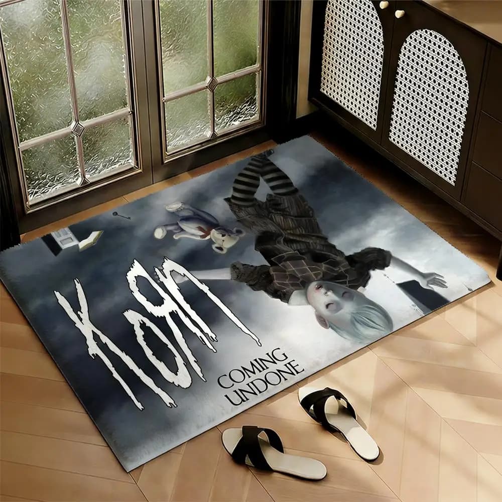 Classic carpet for soft and thick flannel door, non-slip, for living room, home decoration, Korn album.