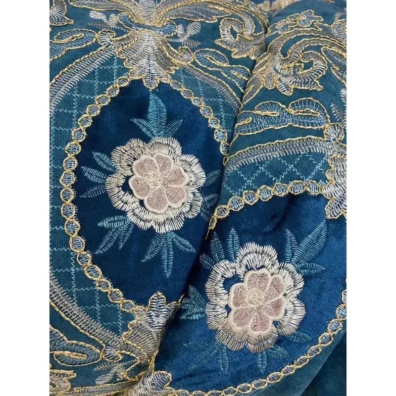 Wholesale new non-calorie fabric embroidered embroidered curtains with cashmere lashes thickened for living room, dining room, bedroom