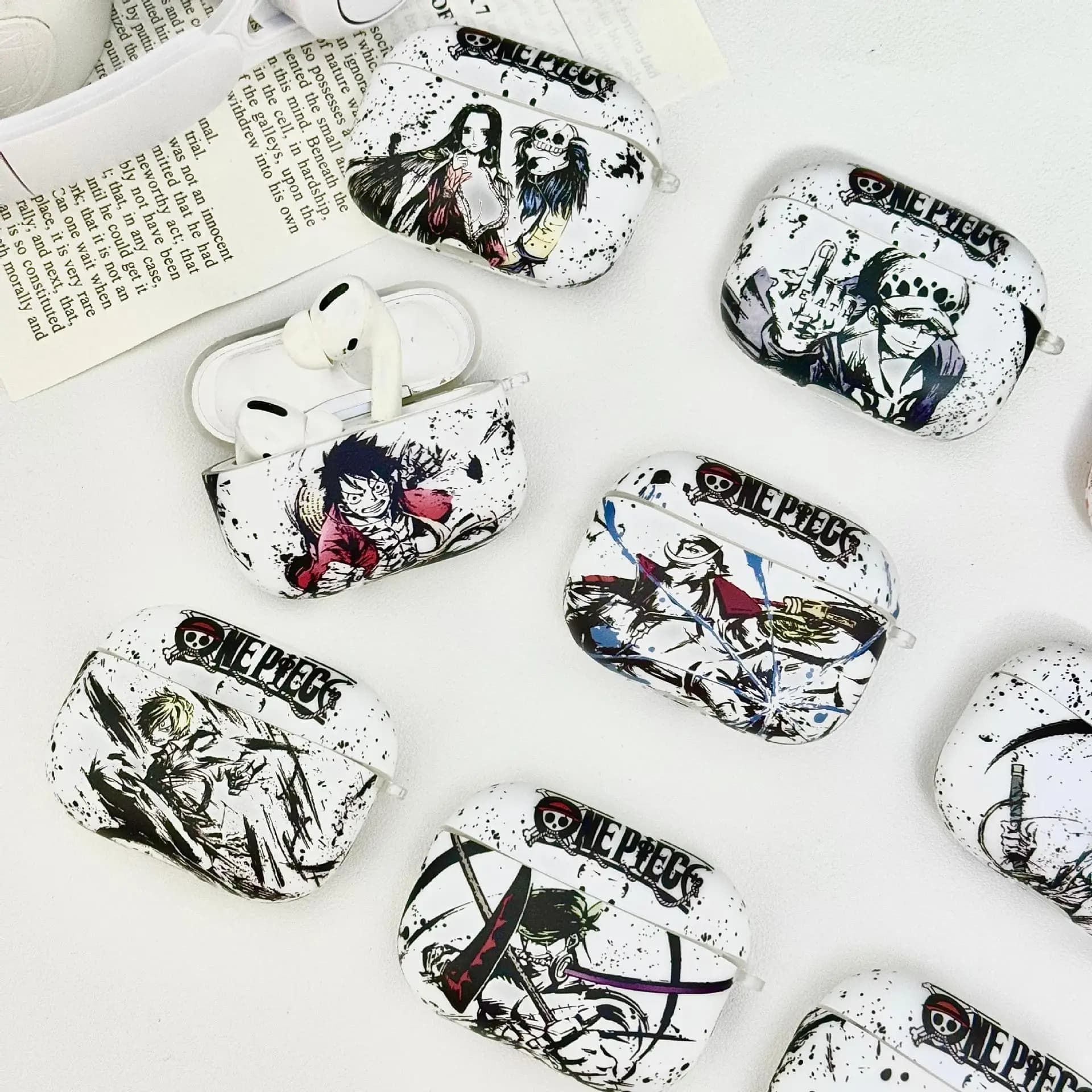 ONE Piece Luffy For Airpods Pro 3 Case,3D TPU Drawing Protective Earphone Cover For Airpods Pro 2/Airpods 4 Case Funda